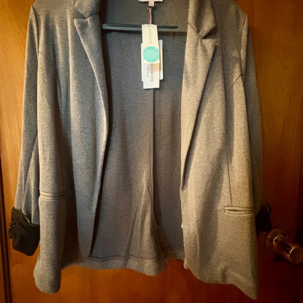 Skies Are Blue Heather Gray Blazer